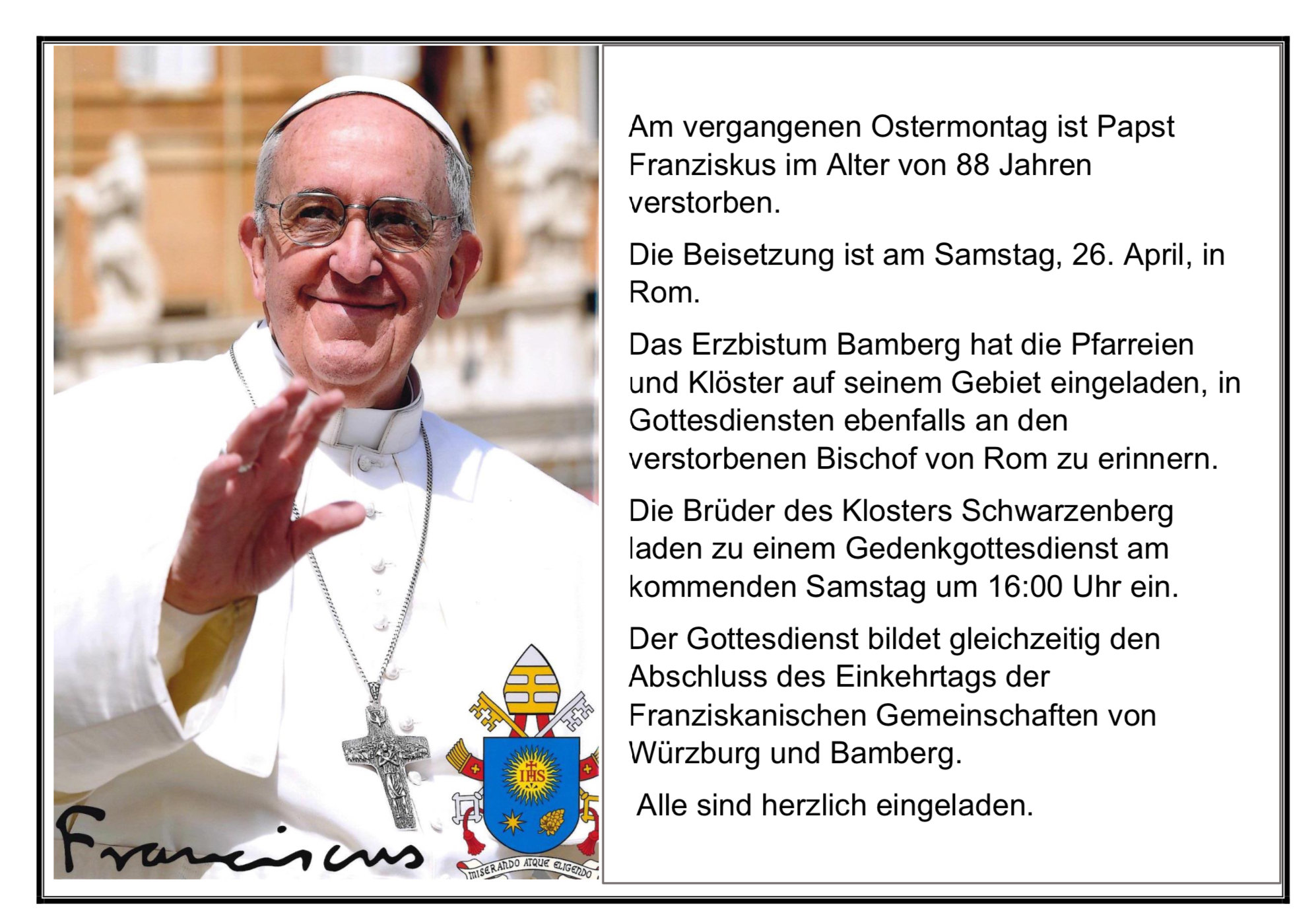 Gedenkgottesdienst