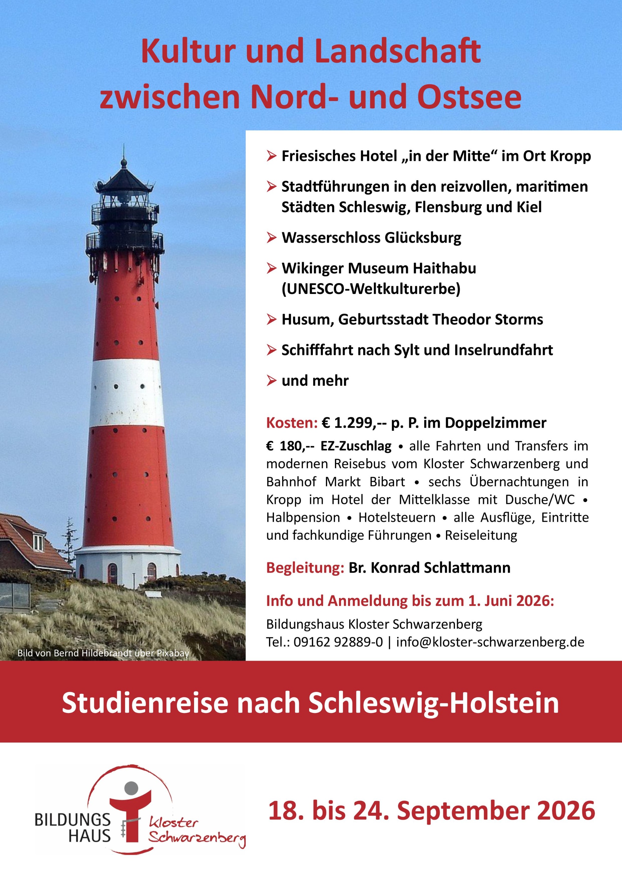 Studienreisen Kloster Schwarzenberg  2026