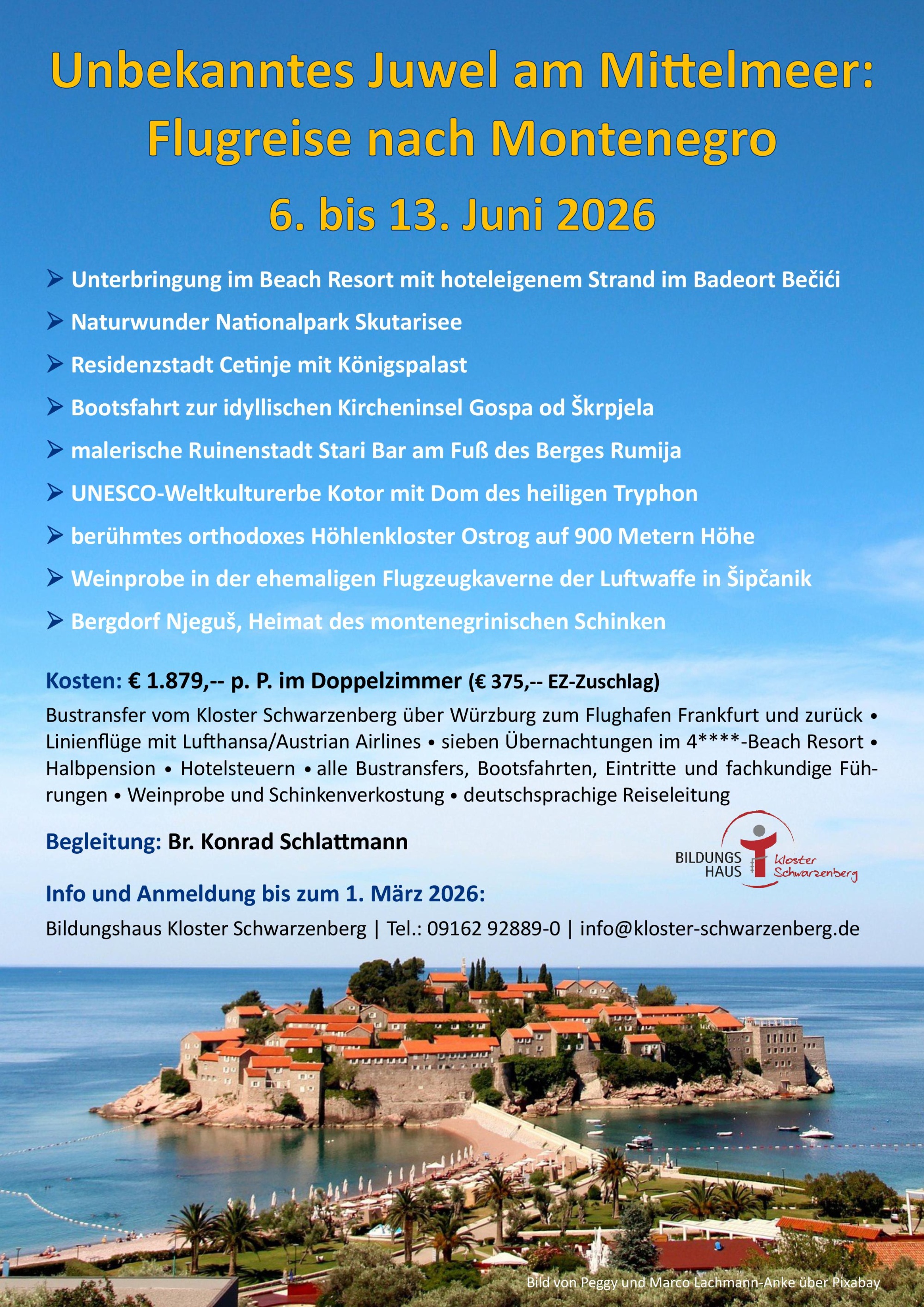 Studienreisen Kloster Schwarzenberg  2026