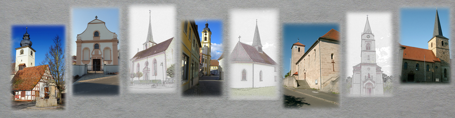 Verschiedene Ansichten der Kirche vom Pastoralraum Schwarzenberger Land